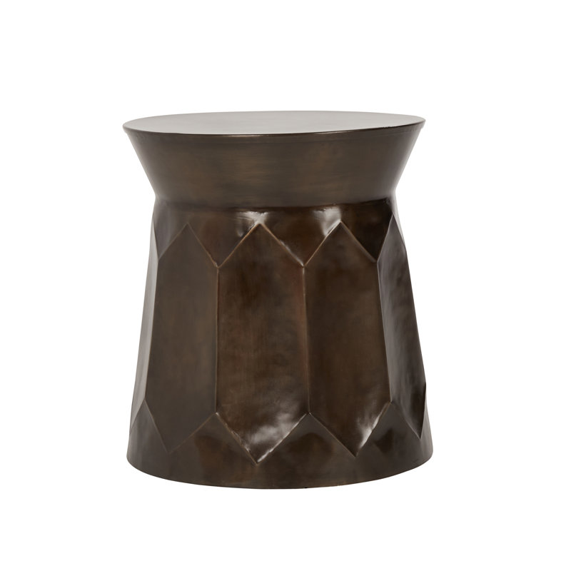 Escar Handcrafted Metal End Table