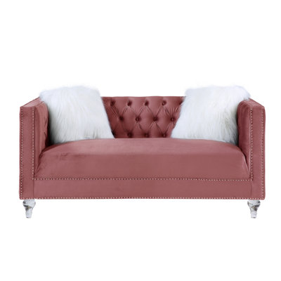 Causeuse moderne Leveigh Heiberoii avec 2 coussins en velours