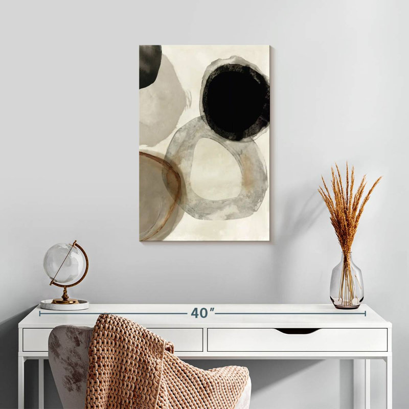 Avery Beige Rings I, 24" H x 16" W