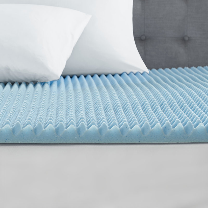 Sleep Philosophy 1.5" Gel Memory Foam All Season Reversible Mattress Topper, Twin