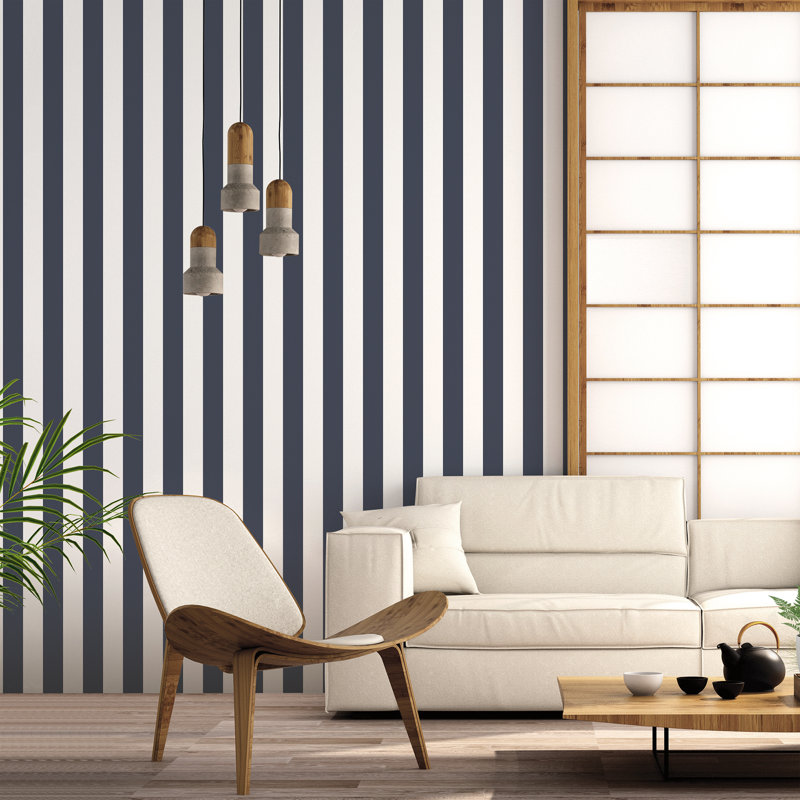 Smart Stripes 2 33' L x 21" W Wallpaper Roll, Pink