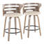 Tabouret de bar Mid-Century moderne à hauteur fixe avec pivot-708882334-708882335