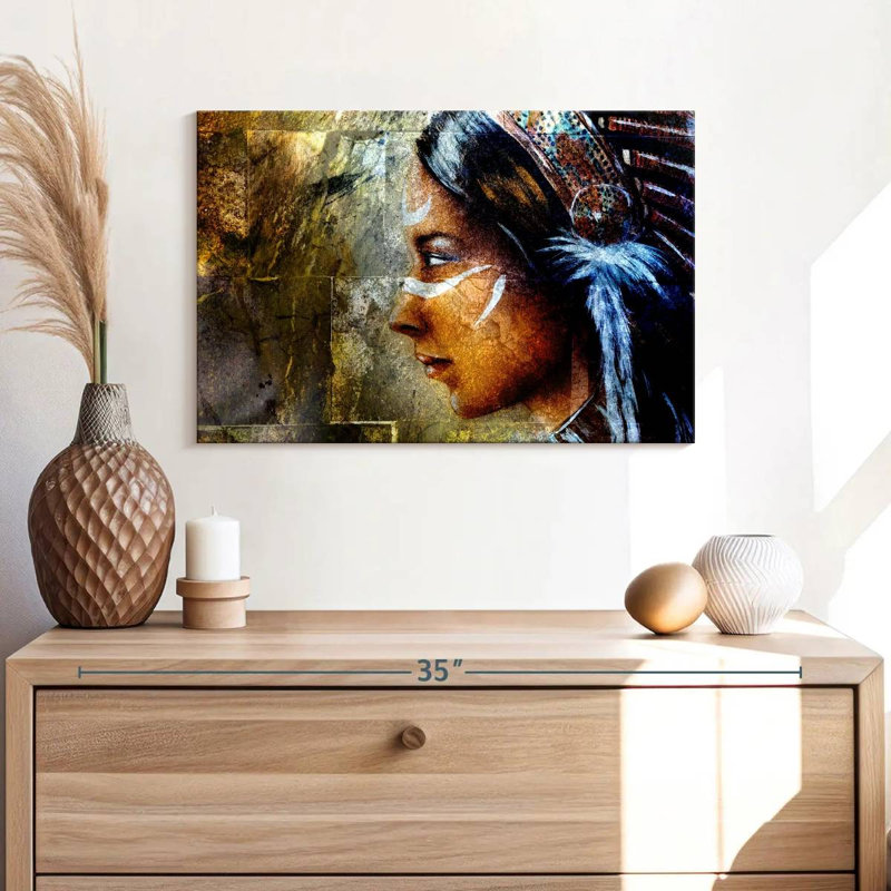 Lelar Beautiful American Indian, 16" H x 24" W