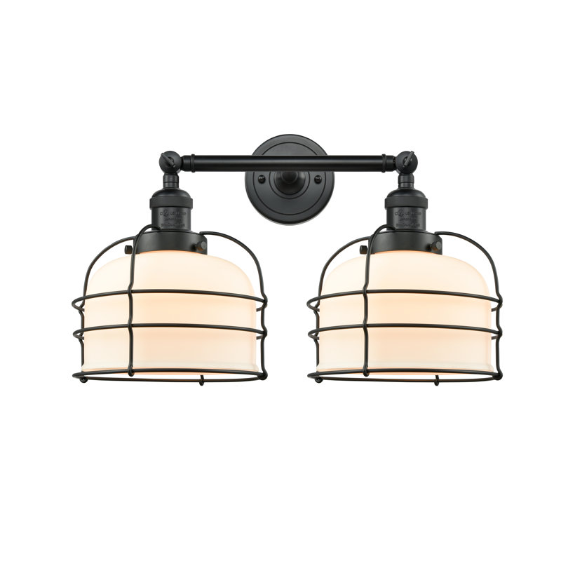 Gatewood 2 - Light Dimmable Vanity Light, Matte White Cased, No Bulb Included, Matte Black