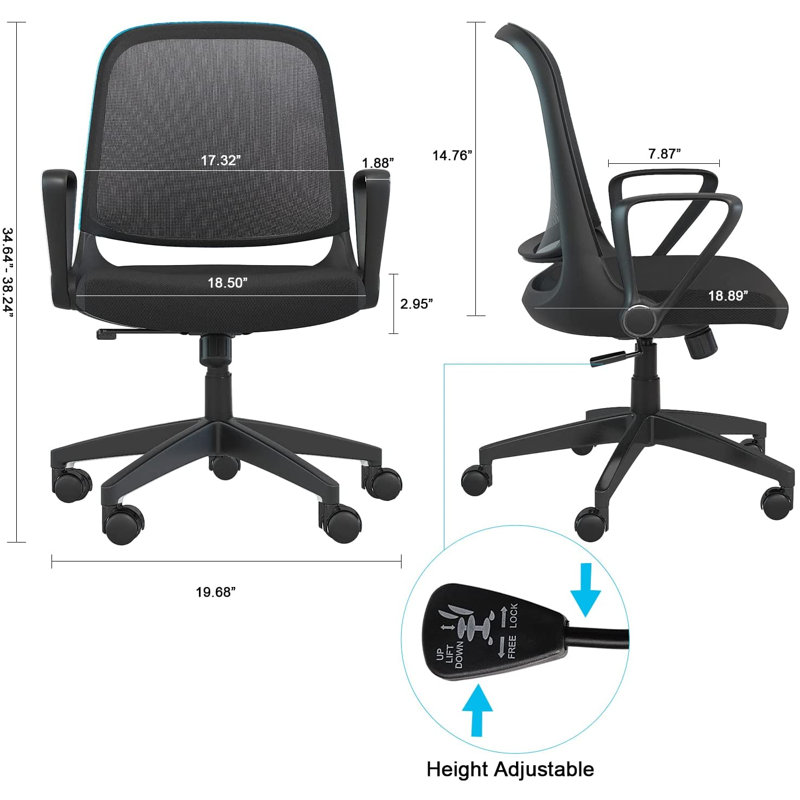 Inbox Zero Office Chair, Black