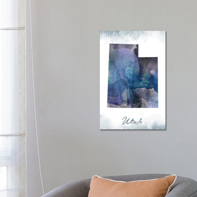 Utah State Bluish - Wrapped Canvas Painting