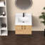 Dessus de meuble-lavabo rectangulaire 24 po moderne en pierre de quartz blanc avec lavabo