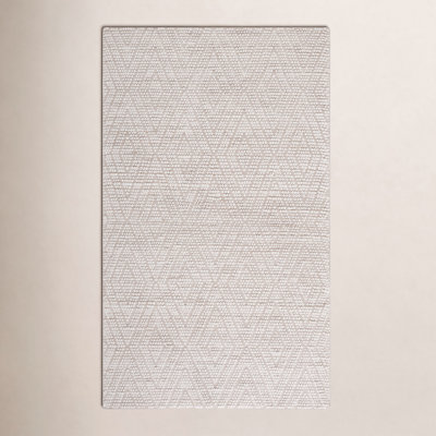 Elle Ivory Hand-Woven Geometric Rug