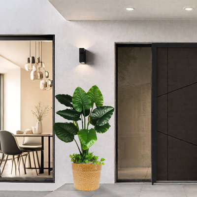 Jaune antique, pot à fleurs en céramique, 3 pièces, présentoir de verdure pour l'intérieur, 3 pièces, pot de fleurs, conception épurée, drainage intégré, plantes