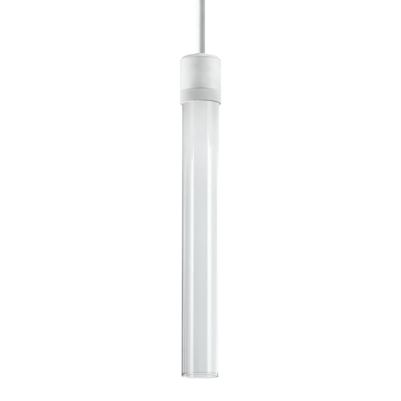 Zigrina Pendant, 71.13" H x 2.75" W x 2.75" D, Matte White