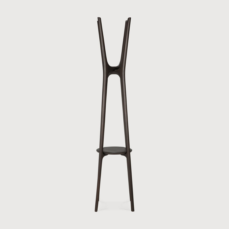 Pi 4 - Hook Coat Rack, Dark Brown