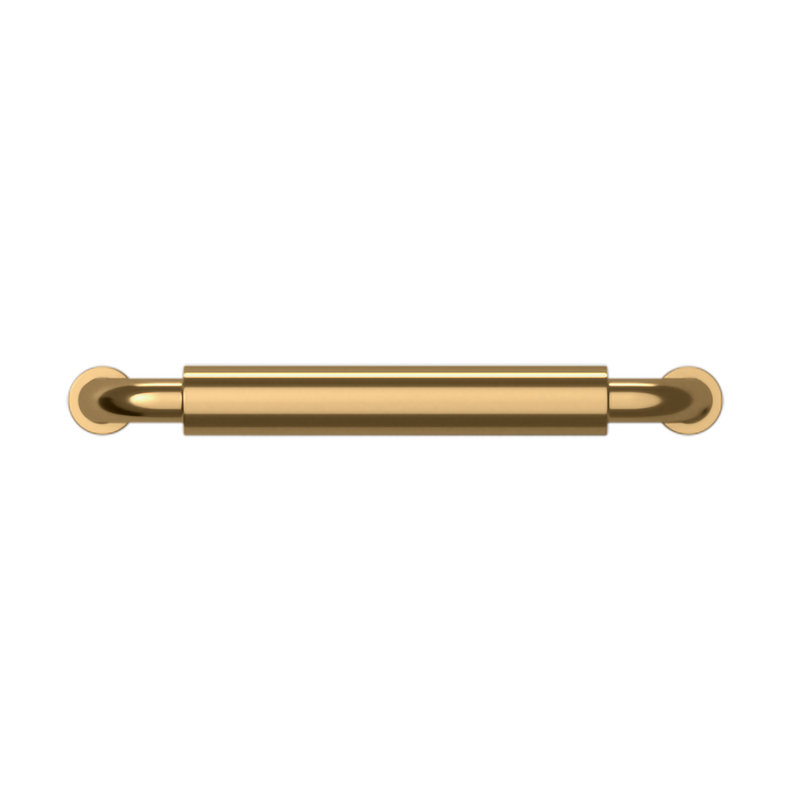 4400 Hollywood Hills Pull, 4" CTC, Polished Brass