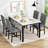Modern Faux Marble Dining Table Set for 4-672735973-672198753