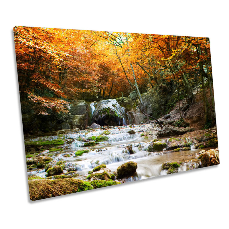 Autumn Landscape Forest - Wrapped Canvas Print, 30.5cm H x 45.7cm W