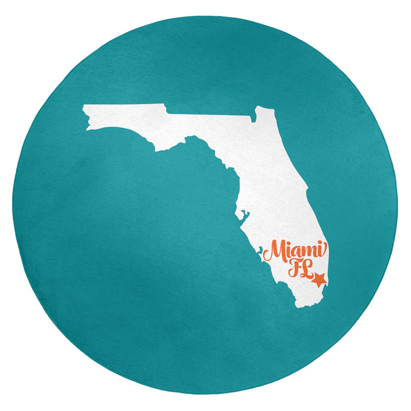 Tapis en polyester de couleur sports de la miami