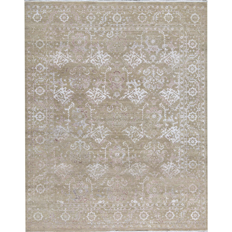 Tapis chameau noué à la main de haute qualité