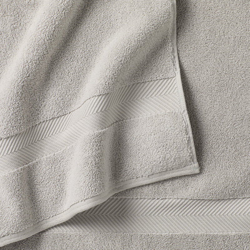 Rane Plush Cotton 6-piece Towel Set, Soft Gray