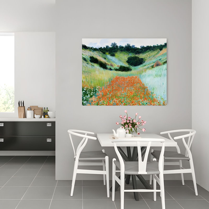 "Champ de coquelicots" par Claude Monet, H 26 po x l 29 po x P 2 po