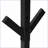 Coat Racks, 70” H Free Standing Modern Industrial Metal 8-Hook Coat Rack | Black | Metal