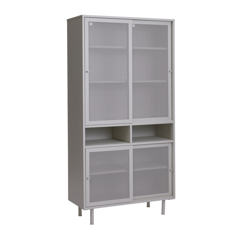 Armoire de rangement à 2 tablettes Kolbie, Gris