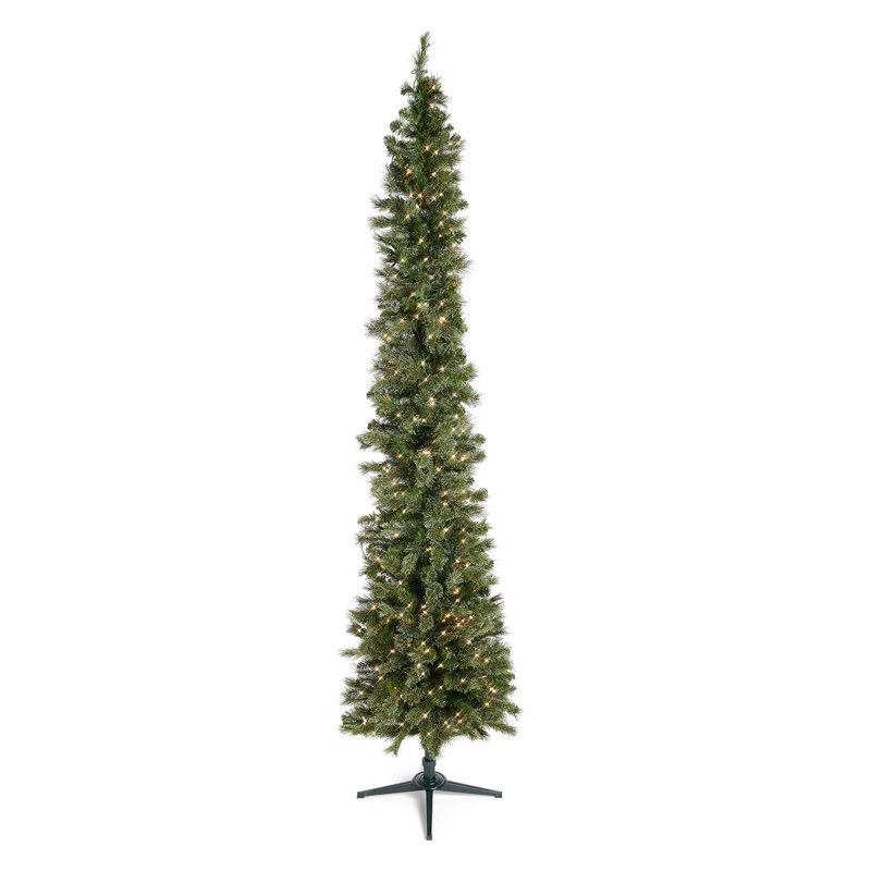 Latitude Run® Rotating Tree Stand Base w/Stanley Skinny Pencil Christmas Tree