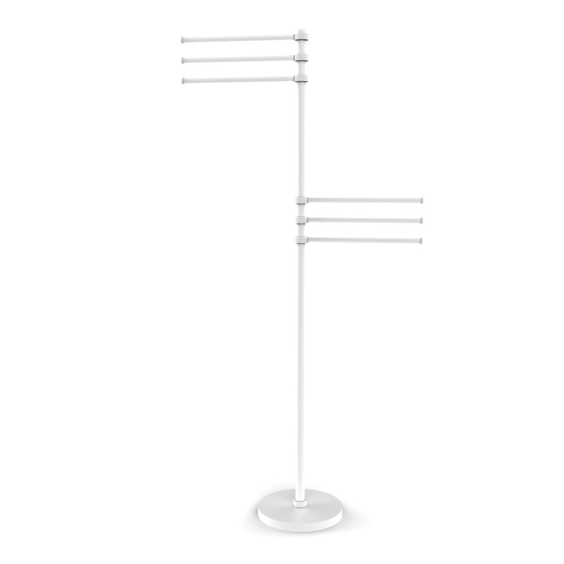 Porte-serviettes sur pied, Blanc mat