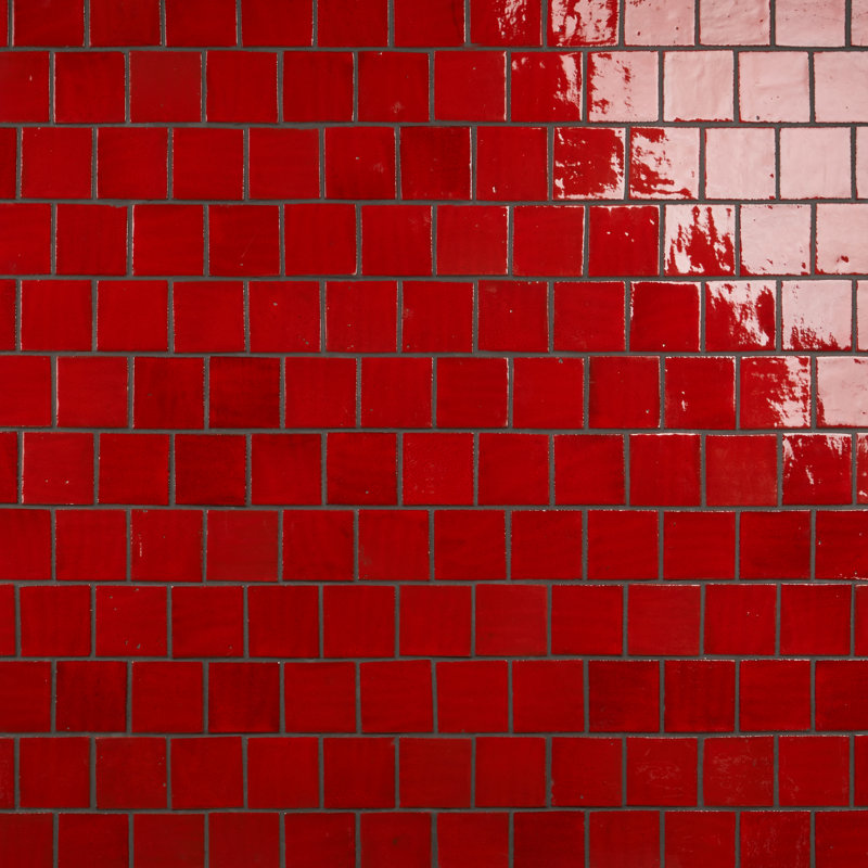 Carreau de terre cuite pour mur et plancher 3,93 po x 3,93 po Orion, Rouge sélénium