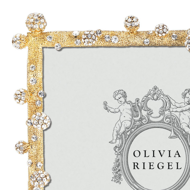 Pavé Odyssey Metal Picture Frame, 5" x 5", Gold