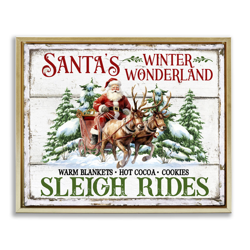 «Winter Wonderland Sleigh Rides», art mural sur toile par Creatif Belle