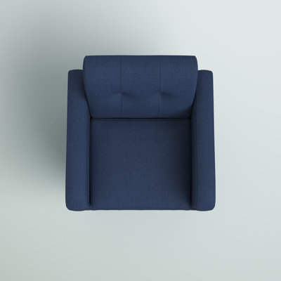 Almeda 29.75'' W Tufted Polyester Armchair with Solid Wood Legs