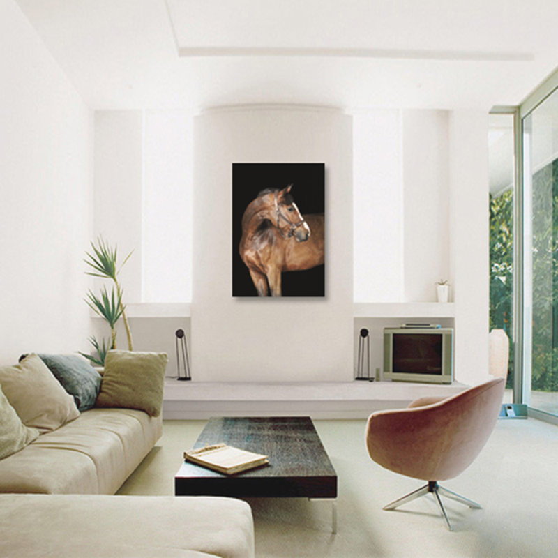 Tan Horse Frontal Print, 60" H x 40" W x 1.5" D
