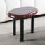 Table de bout ovale, rouge brillant