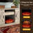 23 in. Electric Fireplace Insert with 3 Flame Colors & Brightness Levels, Timer, Flame and Heat Work Separately