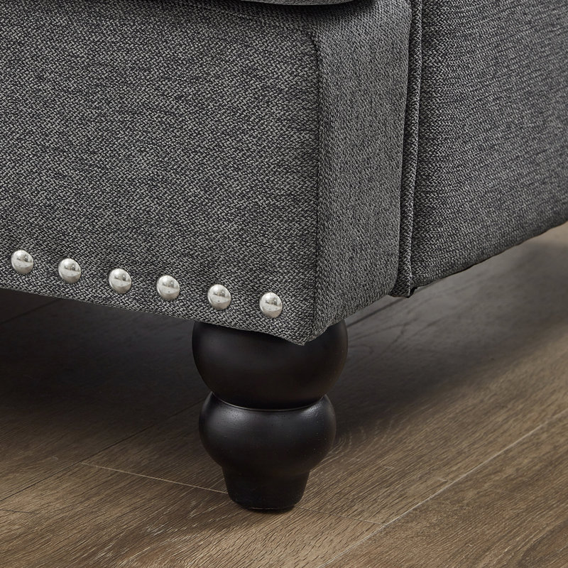 Canapé en tissu Classic Design, Gris