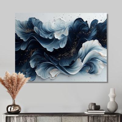 Encre monochrome Echo of River II - impression d'art moderne sur métal, art mural Op Art
