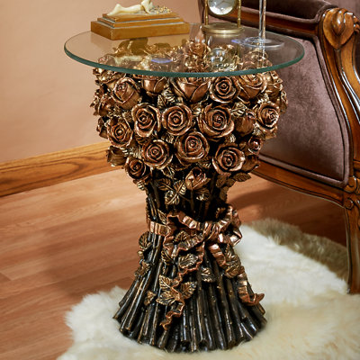 Bouquet of Roses Sculptural End Table