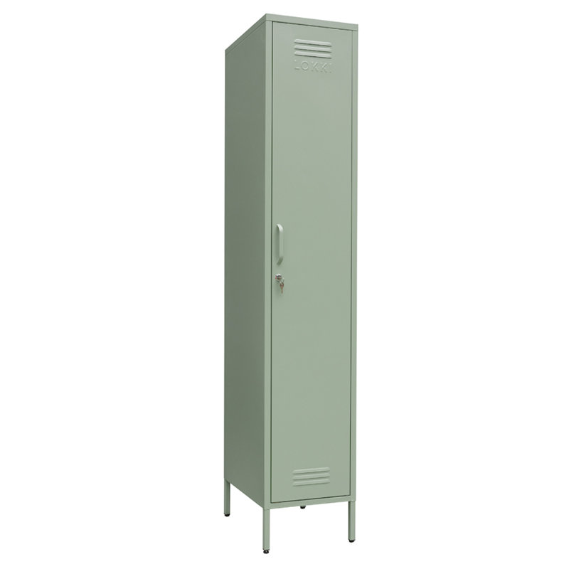 Oberdan 1 -Door 4 -Shelf Storage Cabinet, Sage Green