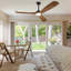 52'' Walnut Ceiling Fan with LED Lights with Remote App Control-88202008-88202009