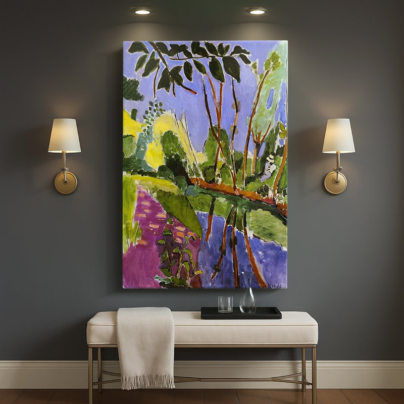 La berge, toile tendue par Henri Matisse, 40 po x 60 po