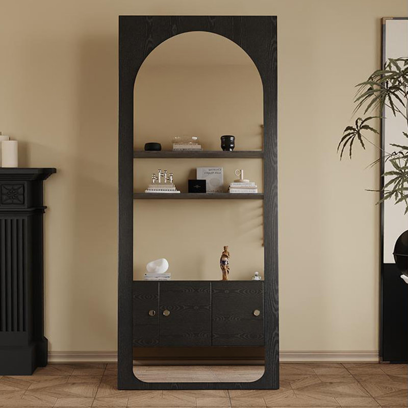 Medieval-Style Eco-Friendly Panel Frame High-Definition Archway Full-Length Mirror, 70.87” x 31.5”