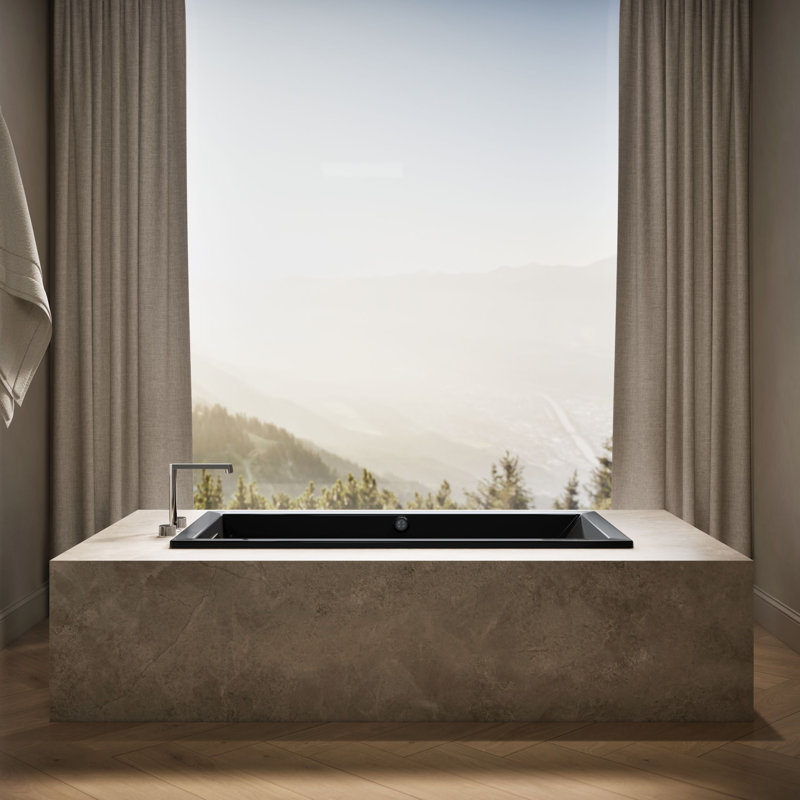 Underscore® 60" x 30" Soaking Bathtub, Black