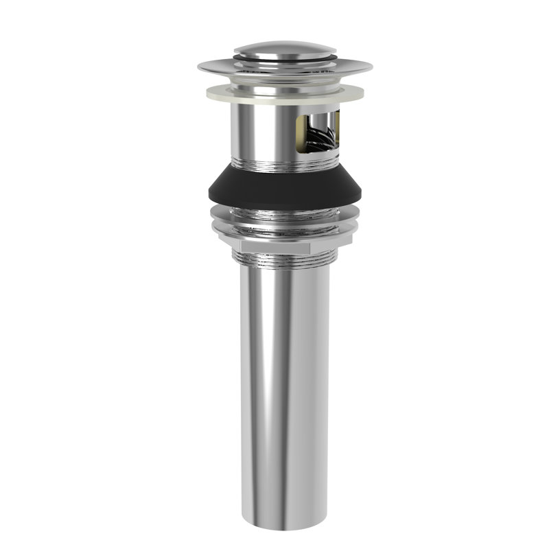 Push Pop-Up Bathroom Sink Drain with Overflow Holes, English Bronze, Included