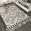 Tapis crème / noir Amir Moroccan Beni Souk-1500957058