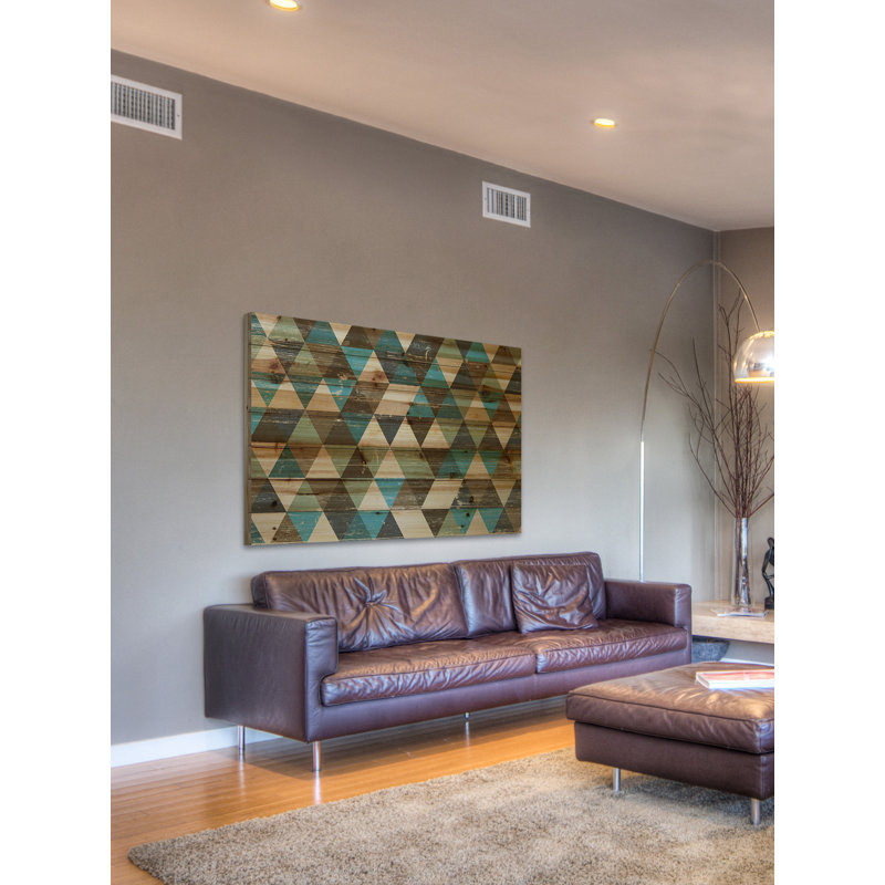 Tans and Blues - Impression sur bois, H 40 po x l 60 po x P 1,5 po