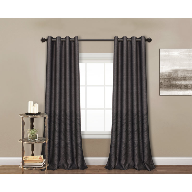 Panneau de rideau simple à oeillets assombris de chambre Baileyton, Terre brûlée