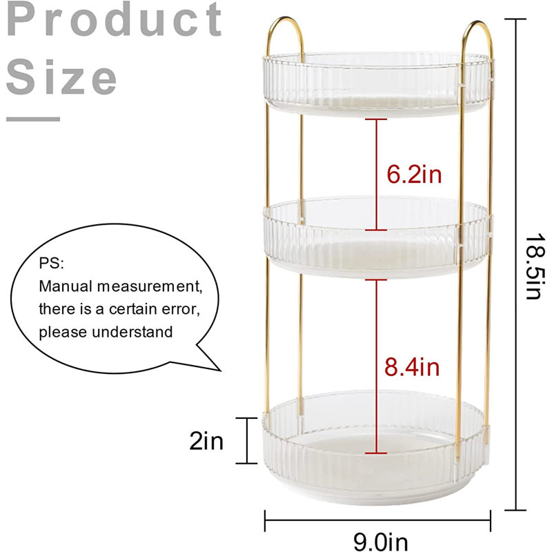 Berkow Acrylic Makeup Organiser, White