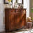 Nut-brown Solid Wood Shoe Storage Bench