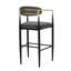 Tabourets rembourrés à hauteur de comptoir de 2, avec pieds en fer pour la cuisine d'îlot, capacité de poids de 265 lb, outils industriels de tissu de 260 lb inclus-116735230