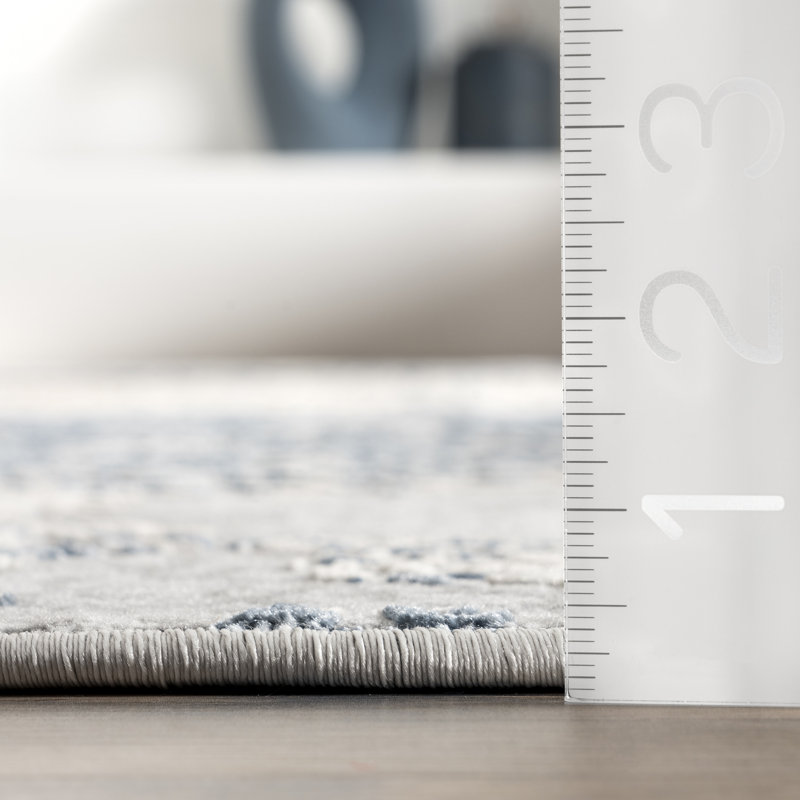 Tapis gris / beige Rubio, Ovale 5 pi x 8 pi