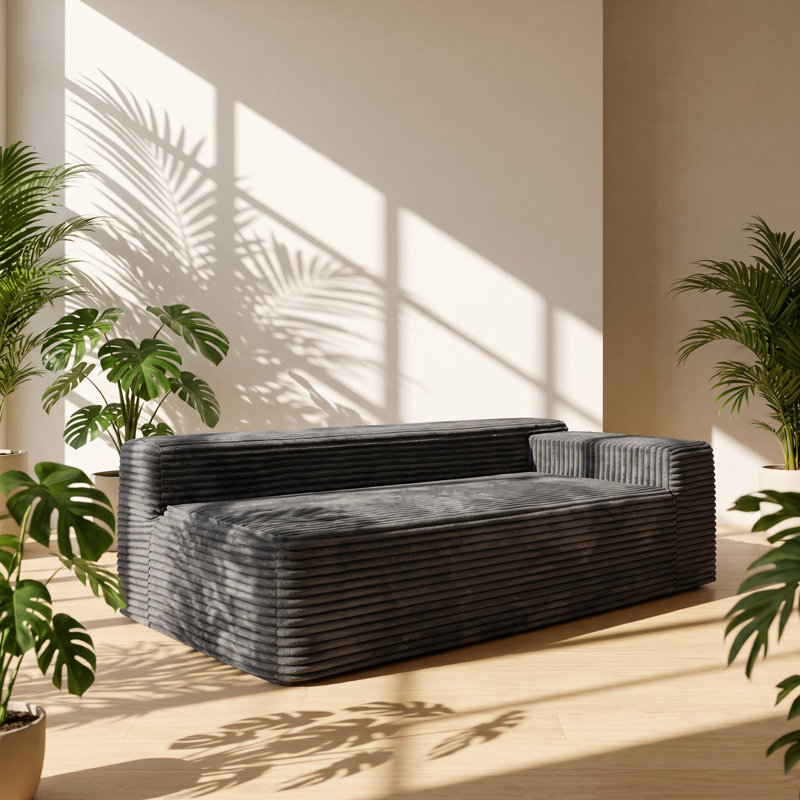 Canapé modulaire 2 places en velours côtelé l 68,9 po x P 35,4 po x H 23,6 po Haven